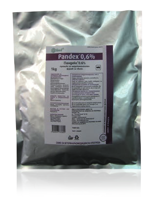 PANDEX® 0.6% Premix ПАНДЕКС® 0.6% Премикс за медикаментозен фураж за свине.